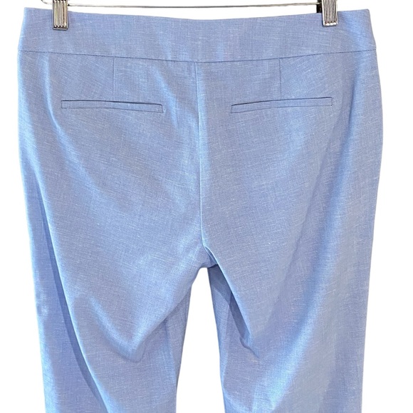 NWT Loft Blue Ruffle Hem Cropped Ankle Pants Size 6P Petite - Picture 9 of 12